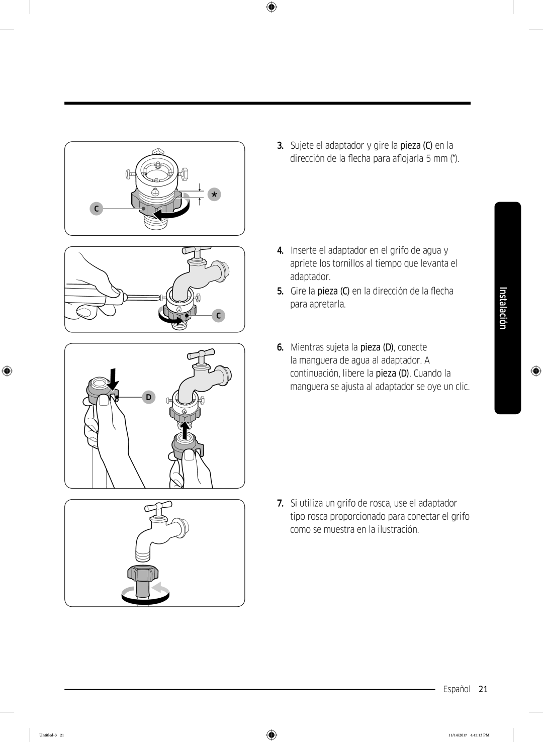 Samsung WW12K8412OW/EC manual Español 21  